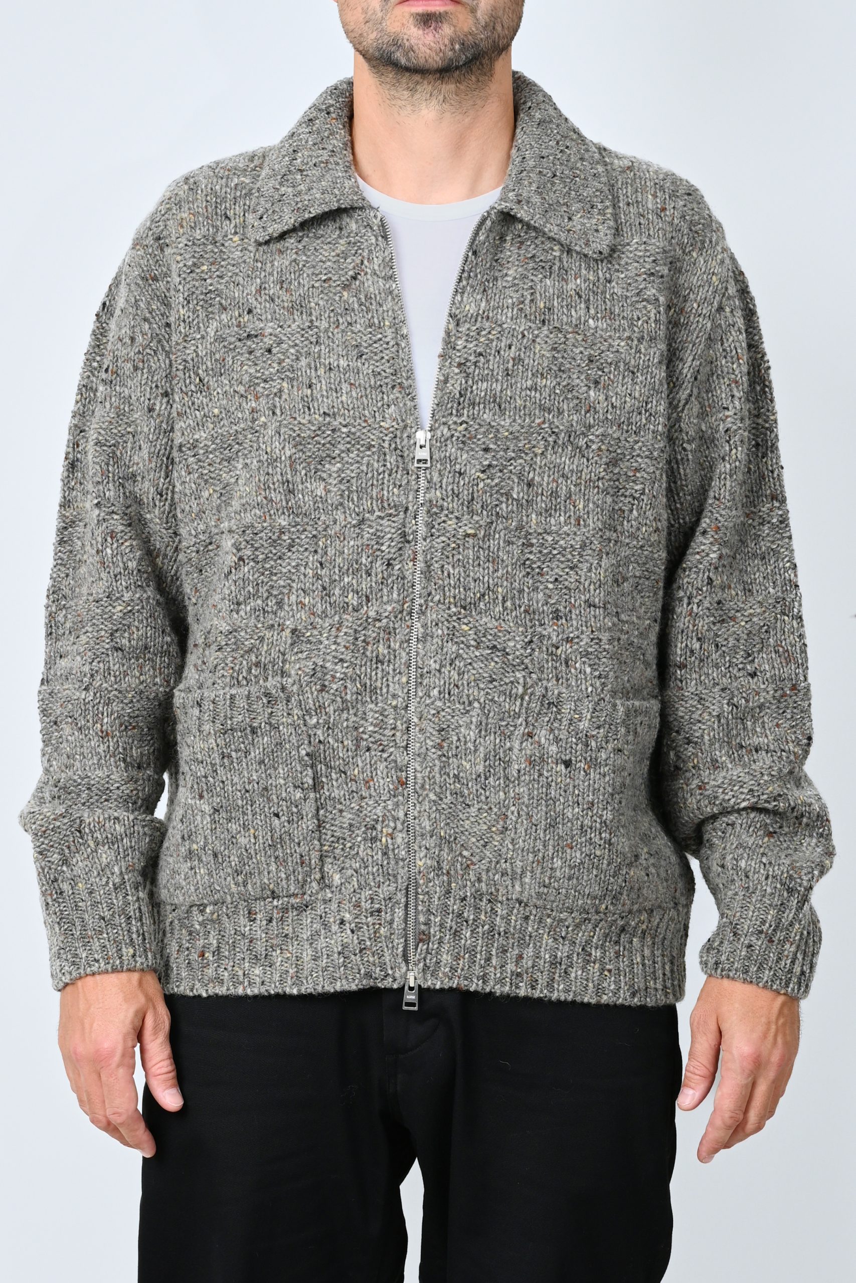 NORSE PROJECTS ERIK Donegal Diamond jacket Grey melange