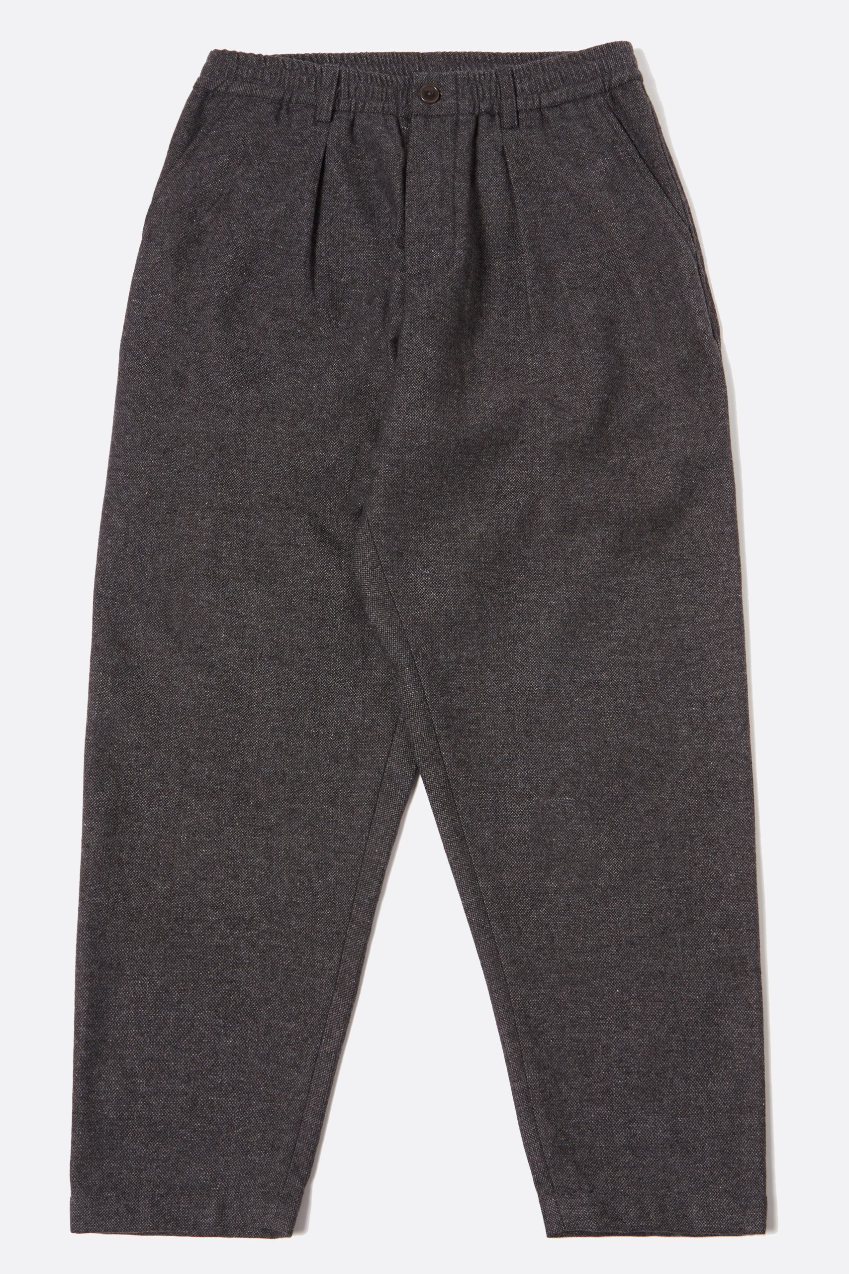 UNIVERSAL WORKS PLEATED TRACK Pant Grey Anders Wool Upcycled