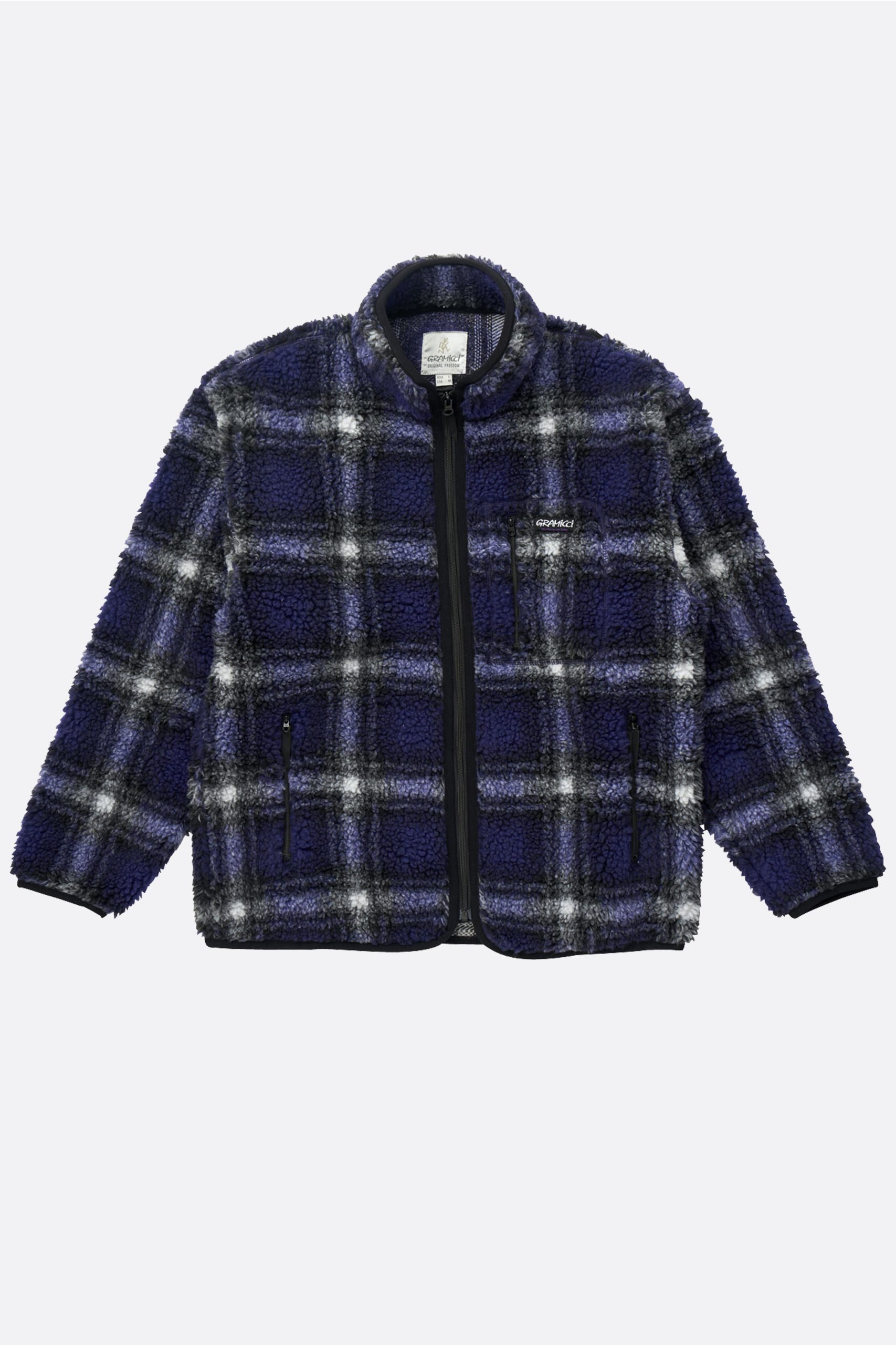 GRAMICCI Shadow Plaid SHERPA Jacket Blue