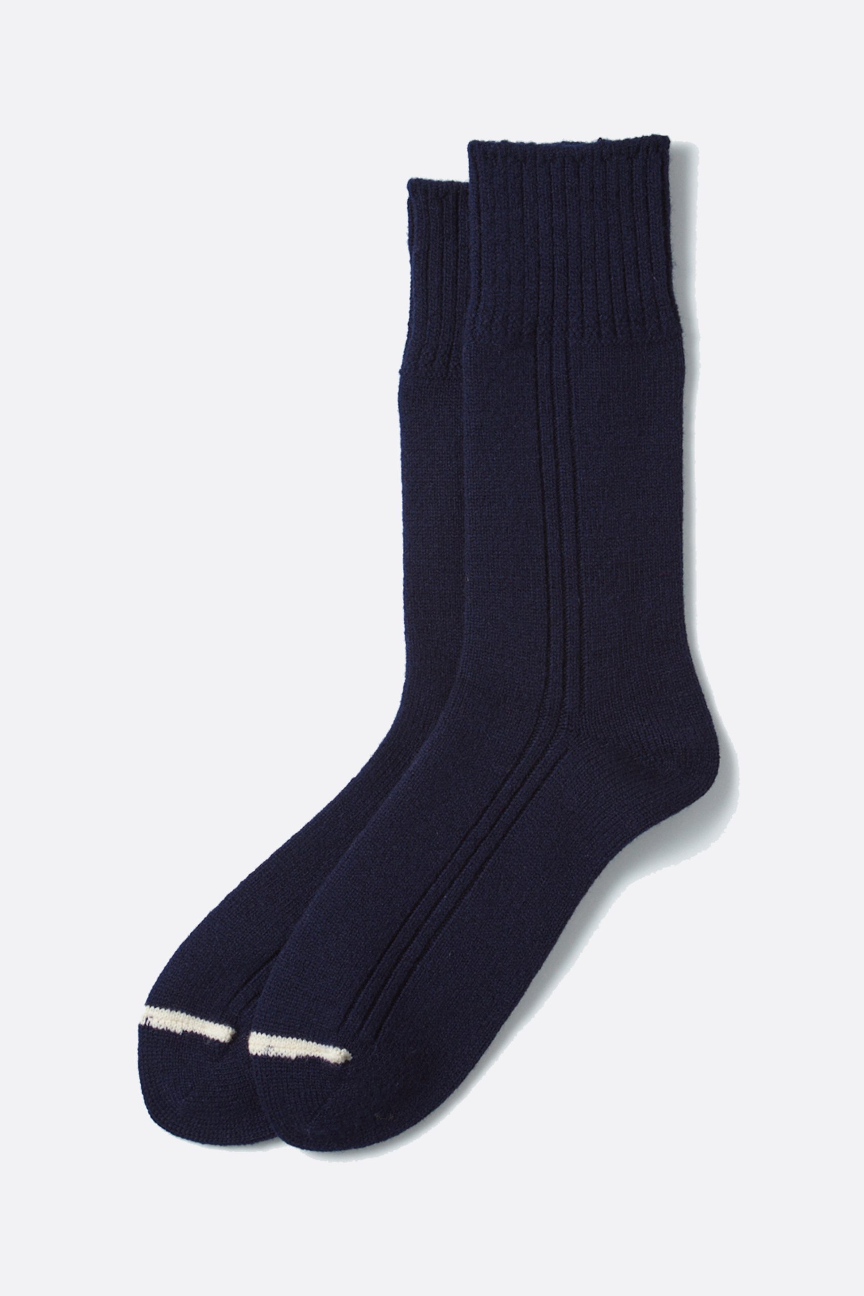 ROTOTO Merino Lambs Wool Crew Socks Navy