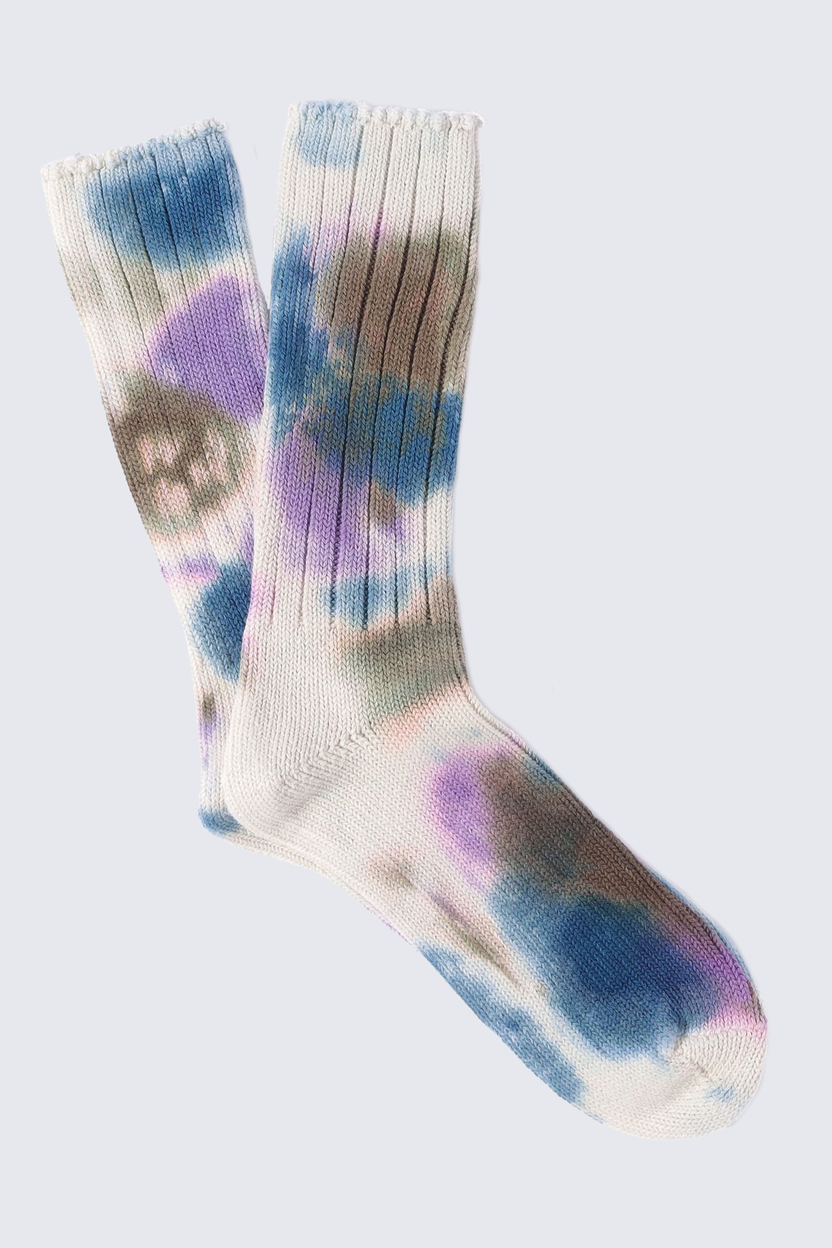 ANONYMOUS ISM Scatter Tie Dye Socks Purple