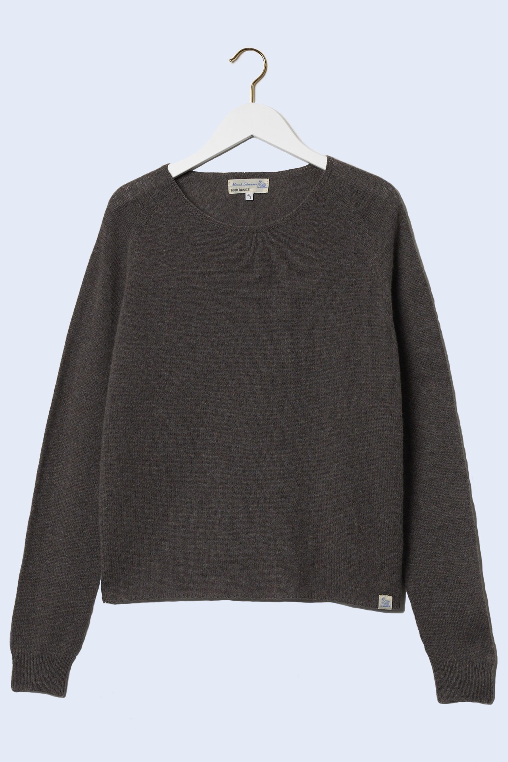 MERZ B Crew-neck pullover, relaxed fit, grain