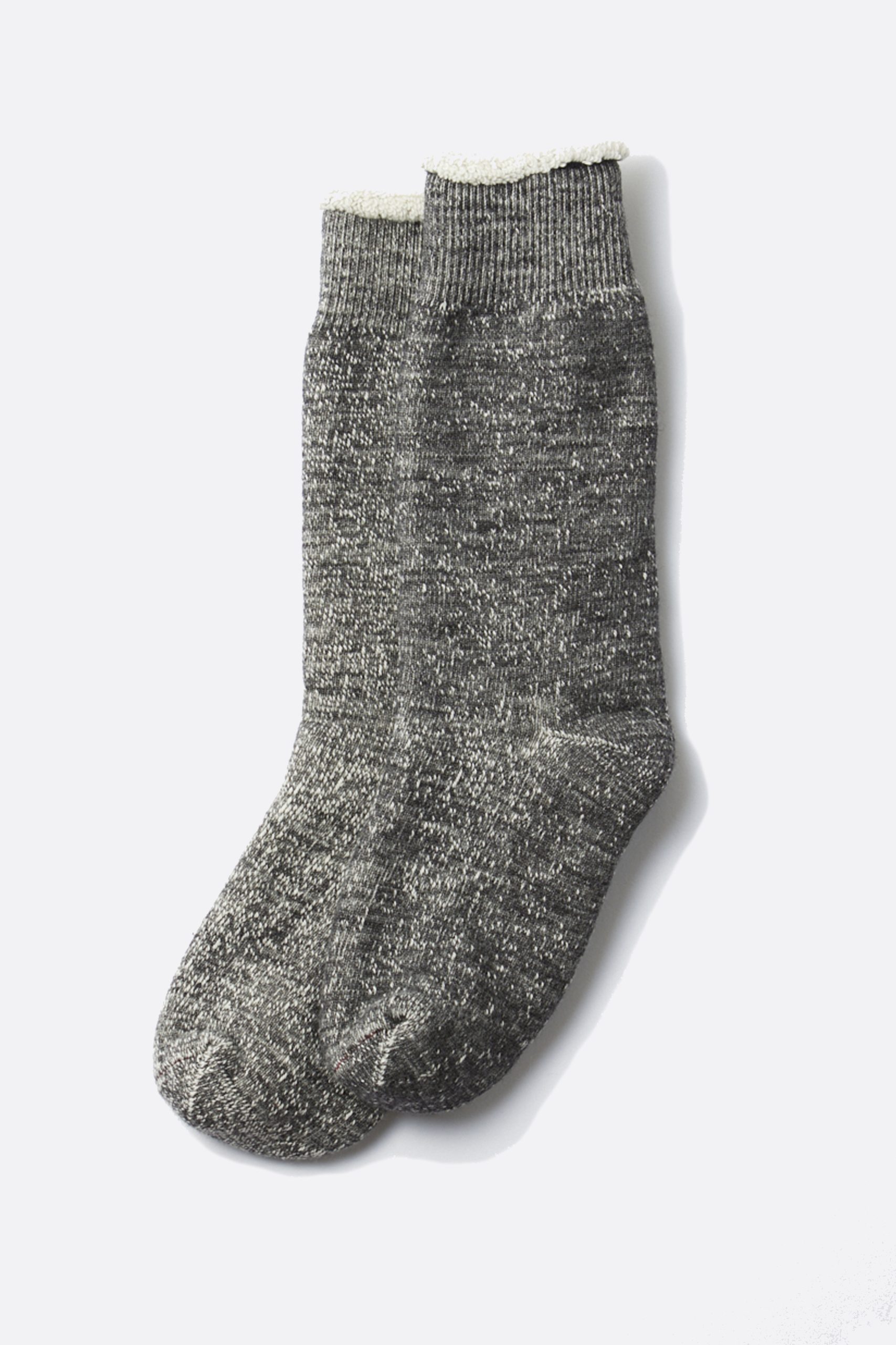 ROTOTO Double Face Crew Socks "Merinowool & Brown OG " Charcoal