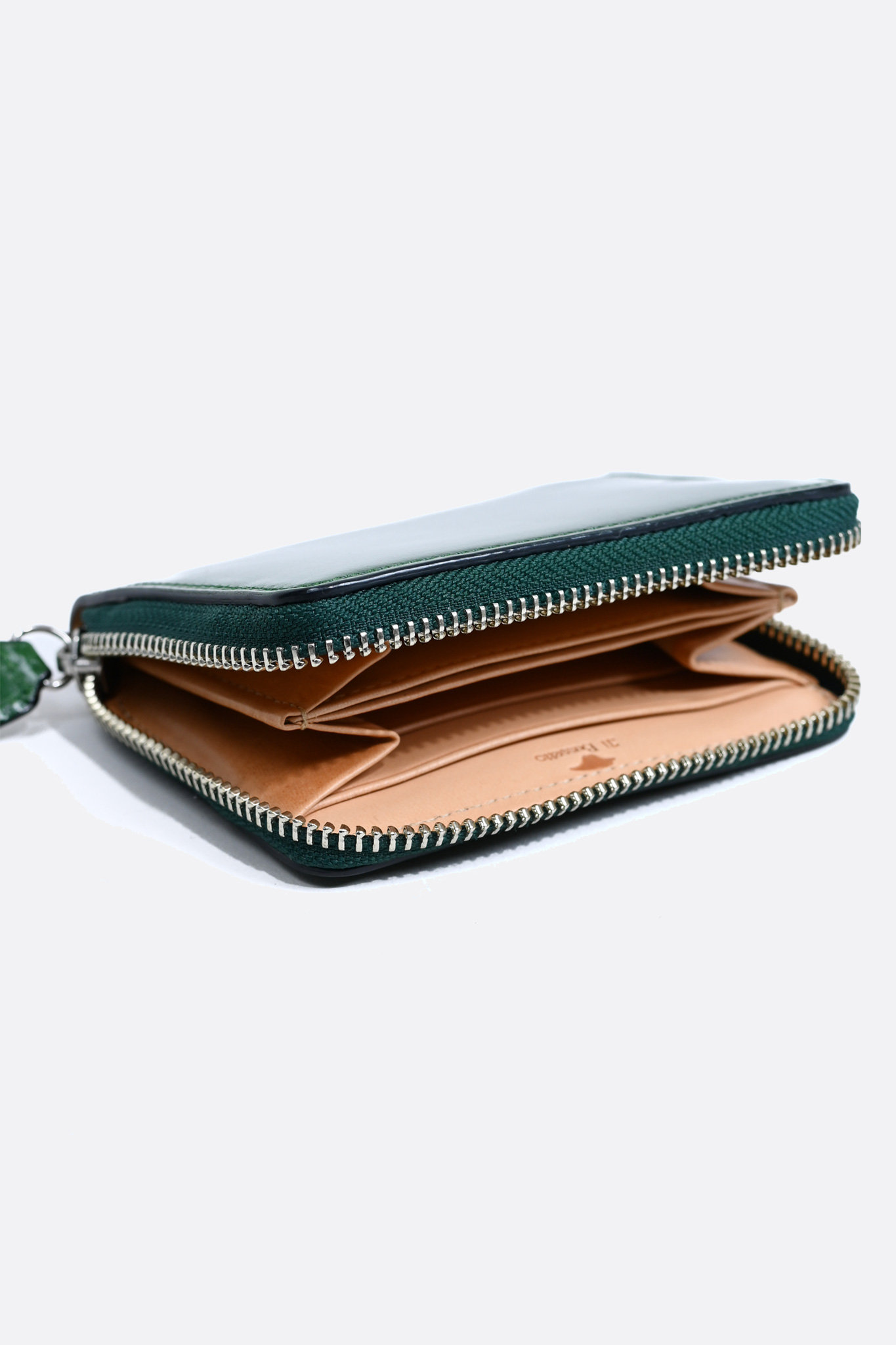 IL BUSSETTO Small Portefeuille Bi-Fold Zip Forest green