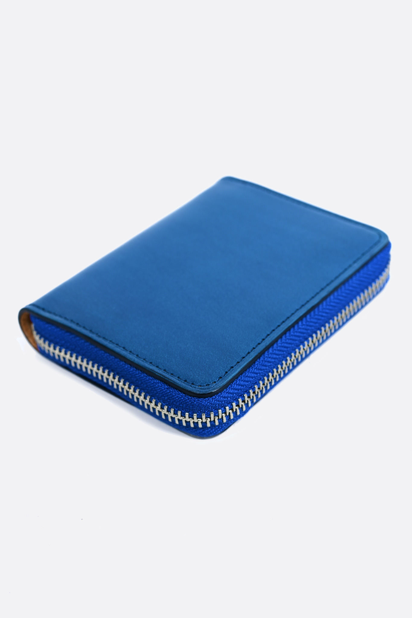 IL BUSSETTO Small Portefeuille Bi-Fold Zip True Blue